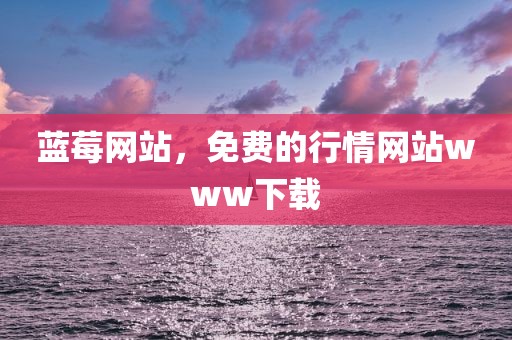 蓝莓网站，免费的行情网站www下载