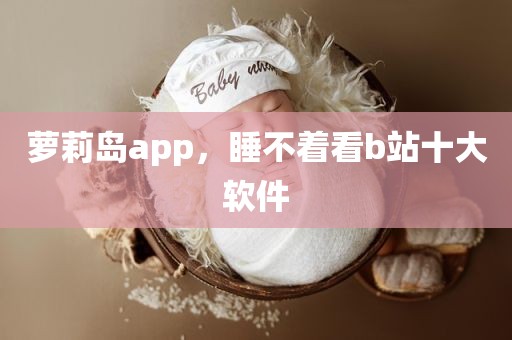 萝莉岛app，睡不着看b站十大软件