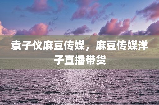 袁子仪麻豆传媒，麻豆传媒洋子直播带货