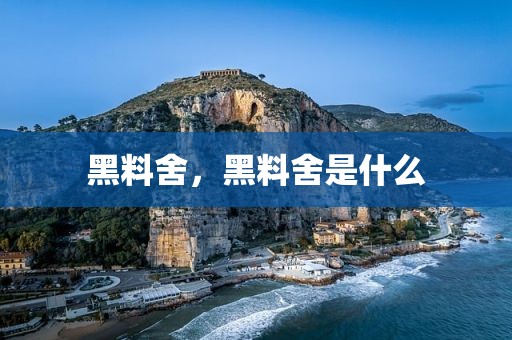 黑料舍，黑料舍是什么