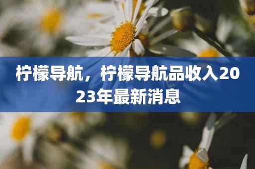 柠檬导航，柠檬导航品收入2023年最新消息