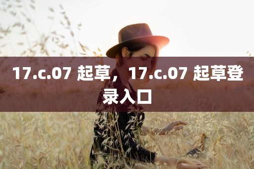 17.c.07 起草，17.c.07 起草登录入口