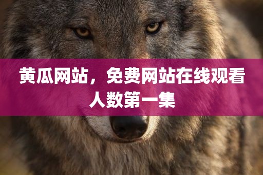 黄瓜网站，免费网站在线观看人数第一集