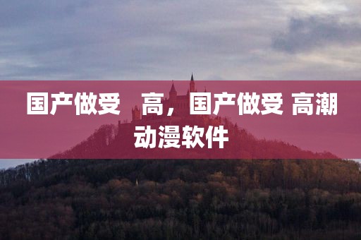 国产做受   高，国产做受 高潮动漫软件