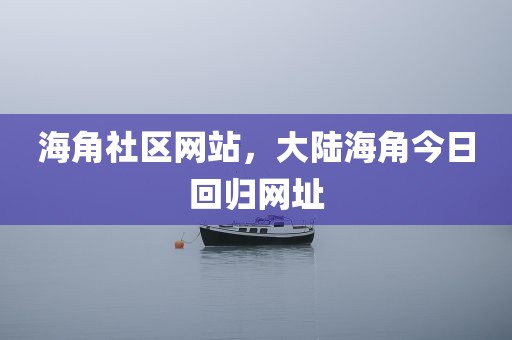 海角社区网站，大陆海角今日回归网址