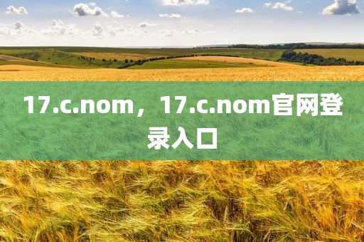 17.c.nom，17.c.nom官网登录入口