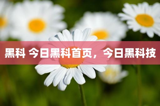 黑科 今日黑科首页，今日黑科技