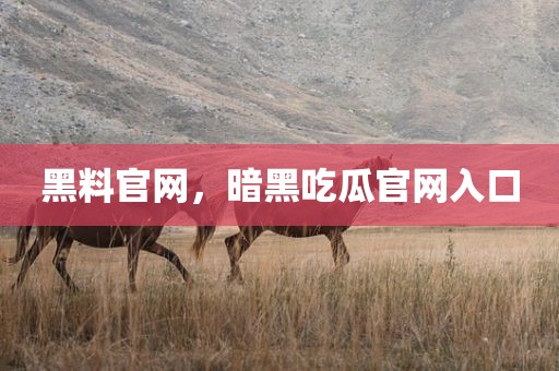 黑料官网，暗黑吃瓜官网入口