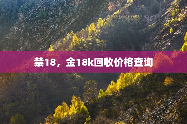 禁18，金18k回收价格查询