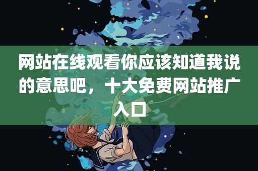 网站在线观看你应该知道我说的意思吧，十大免费网站推广入口