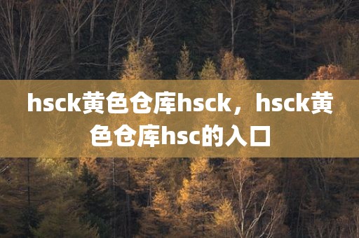 hsck黄色仓库hsck，hsck黄色仓库hsc的入口