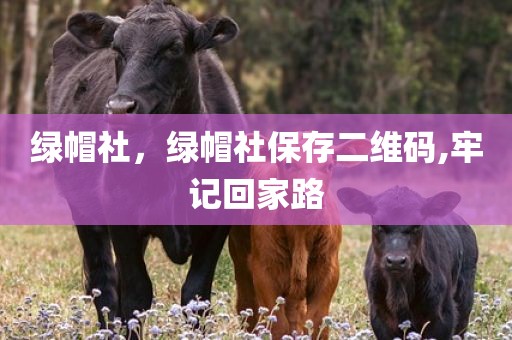 绿帽社，绿帽社保存二维码,牢记回家路