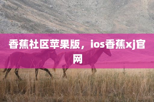 香蕉社区苹果版，ios香蕉xj官网