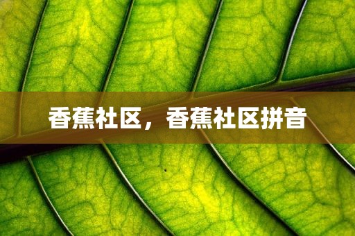 香蕉社区，香蕉社区拼音
