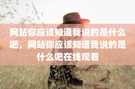 网站你应该知道我说的是什么吧，网站你应该知道我说的是什么吧在线观看
