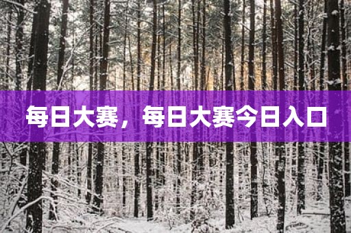 每日大赛，每日大赛今日入口