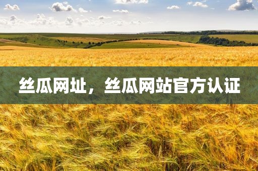 丝瓜网址，丝瓜网站官方认证