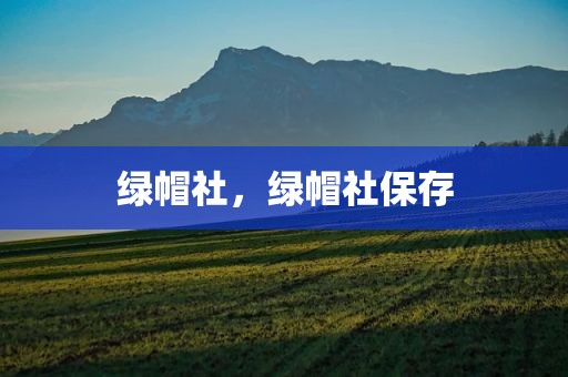 绿帽社，绿帽社保存