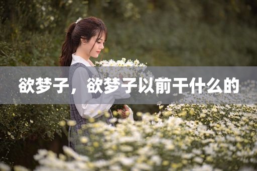 欲梦子，欲梦子以前干什么的