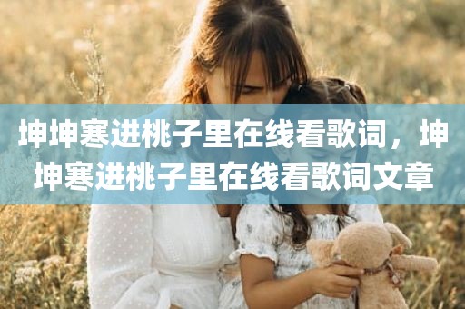 坤坤寒进桃子里在线看歌词，坤坤寒进桃子里在线看歌词文章