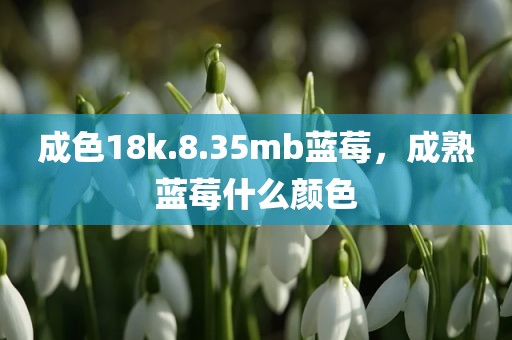 成色18k.8.35mb蓝莓，成熟蓝莓什么颜色