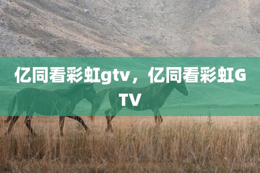亿同看彩虹gtv，亿同看彩虹GTV