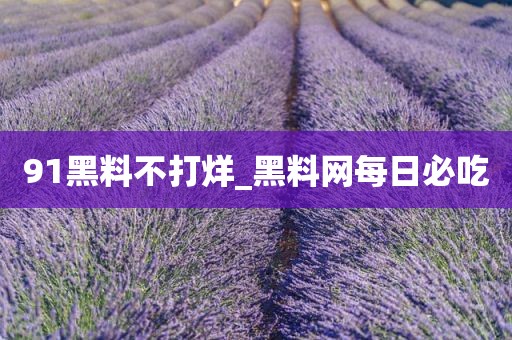 91黑料不打烊_黑料网每日必吃