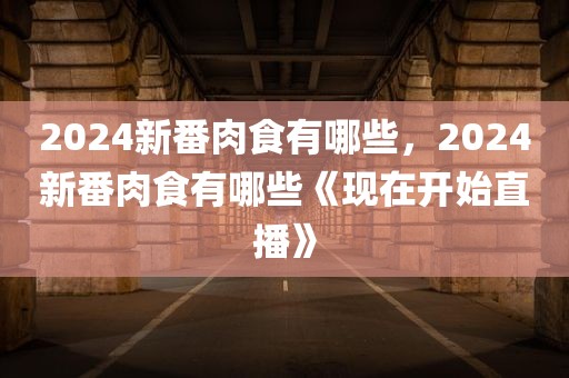 2024新番肉食有哪些，2024新番肉食有哪些《现在开始直播》