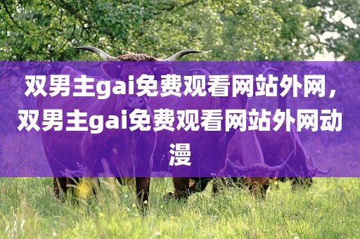 双男主gai免费观看网站外网，双男主gai免费观看网站外网动漫