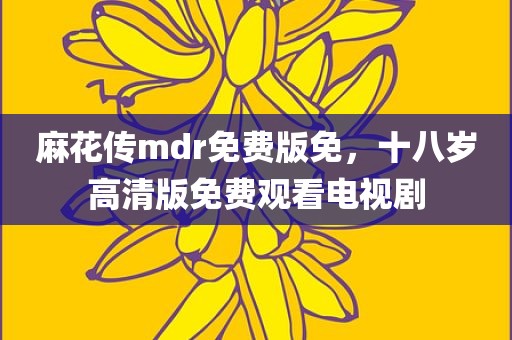 麻花传mdr免费版免，十八岁高清版免费观看电视剧