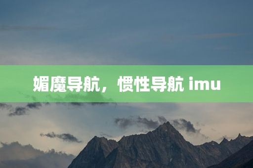 媚魔导航，惯性导航 imu