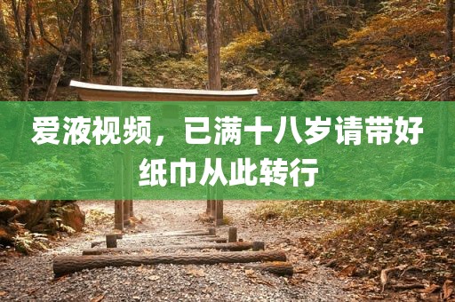 爱液视频，已满十八岁请带好纸巾从此转行
