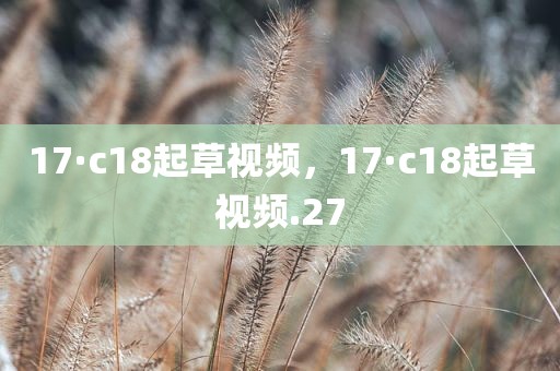 17·c18起草视频，17·c18起草视频.27