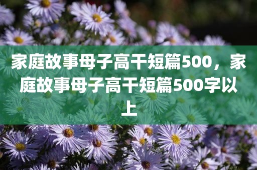 家庭故事母子高干短篇500，家庭故事母子高干短篇500字以上