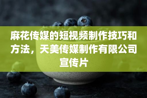 麻花传媒的短视频制作技巧和方法，天美传媒制作有限公司宣传片