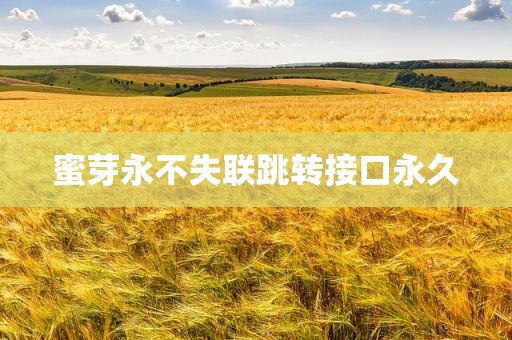 蜜芽永不失联跳转接口永久