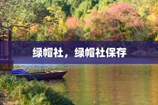 绿帽社，绿帽社保存