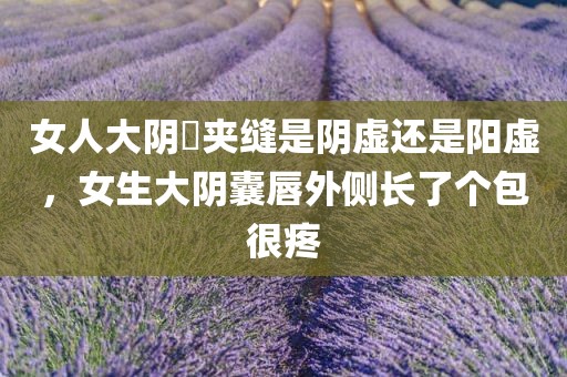 女人大阴脣夹缝是阴虚还是阳虚，女生大阴囊唇外侧长了个包很疼