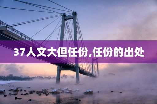 37人文大但任份,任份的出处