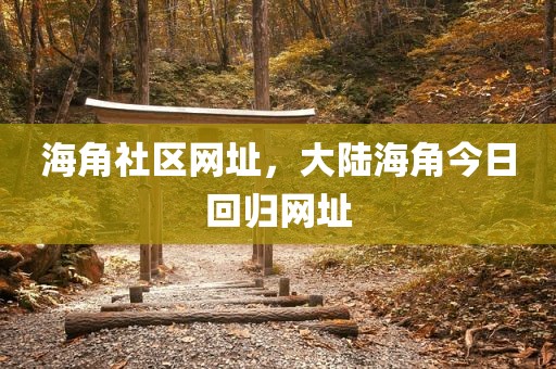 海角社区网址，大陆海角今日回归网址
