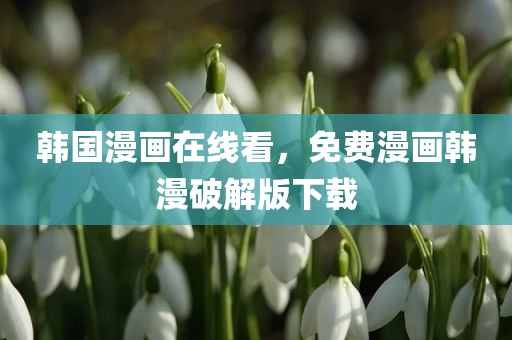 韩国漫画在线看，免费漫画韩漫破解版下载