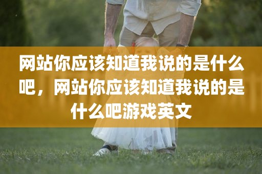网站你应该知道我说的是什么吧，网站你应该知道我说的是什么吧游戏英文