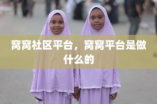 窝窝社区平台，窝窝平台是做什么的