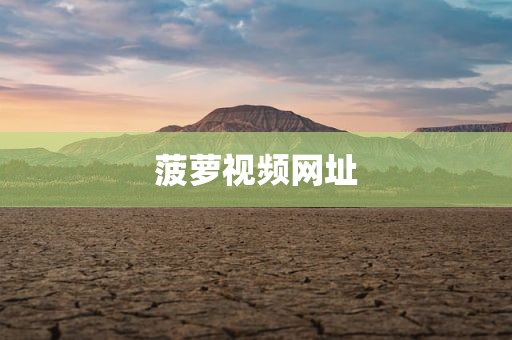 菠萝视频网址