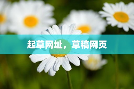 起草网址，草稿网页