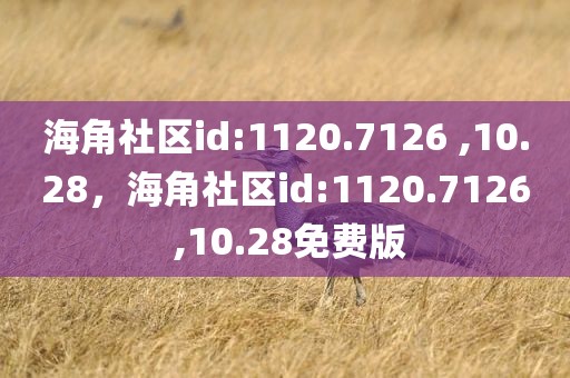 海角社区id:1120.7126 ,10.28，海角社区id:1120.7126 ,10.28免费版