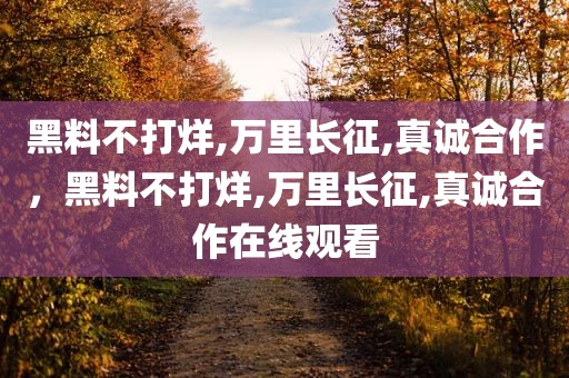 黑料不打烊,万里长征,真诚合作，黑料不打烊,万里长征,真诚合作在线观看