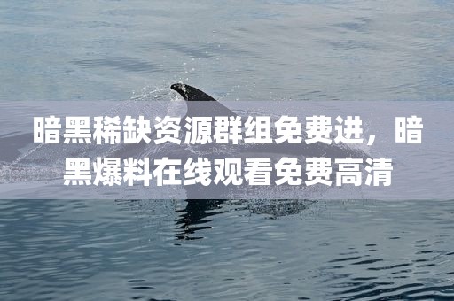 暗黑稀缺资源群组免费进，暗黑爆料在线观看免费高清