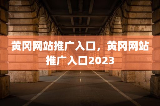 黄冈网站推广入口，黄冈网站推广入口2023