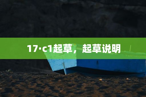 17·c1起草，起草说明